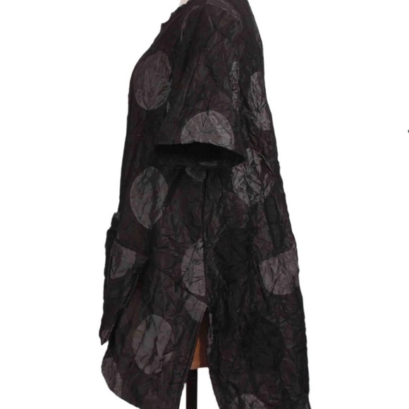 KOZAN Black Oversized Boxy Short Sleeve Blouse - Picture 7 of 8